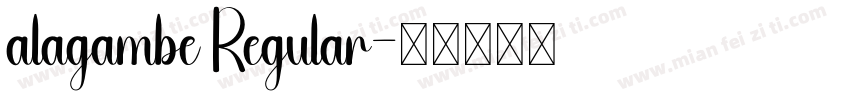 alagambe Regular字体转换